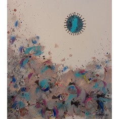 Zohaib Rind, 21 x 23 Inch, Acrylic on Paper, Abstract Painting, AC-ZR-330